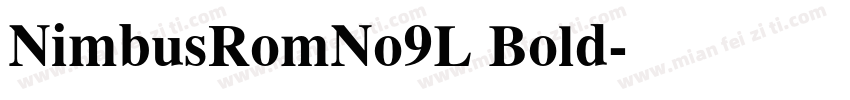 NimbusRomNo9L Bold字体转换